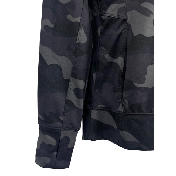 RBX Womens Hooded Black Gray Camo Jacket Zipper Size Small S Athleisure New - Picture 2 of 8